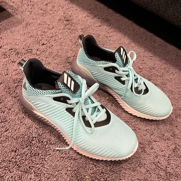 adidas gazelle silver green womens Forever Link Gradient Lace-Up Mesh Breathable Athletic Shoes  Blue  Hawthorn Boutique